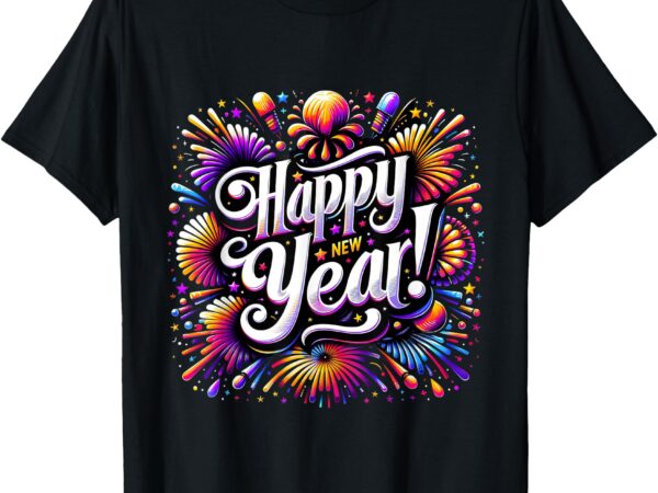 Family new year 2025 fireworks matching tee t-shirt