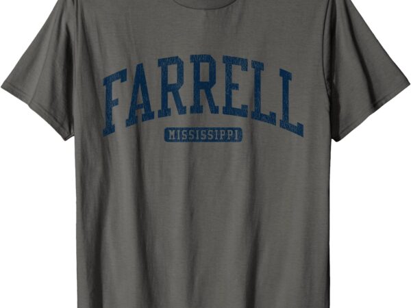 Farrell mississippi ms college university style blue t-shirt