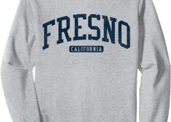 Fresno California CA College University Style Blue Sweatshirt