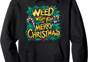 Funny 420 Christmas Santa Smoking Weed Cannabis Marijuana Pullover Hoodie