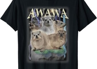 Funny Awawa Hyrax Oddly Specific Meme Animal For Family Tee T-Shirt