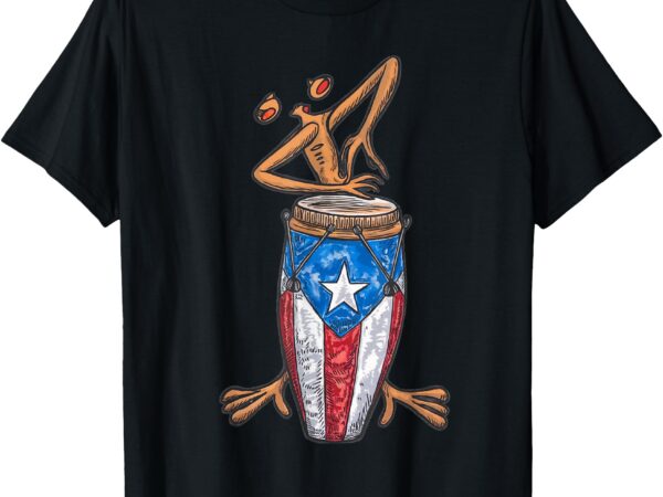 Funny boricua puerto rican coqui taino flag t-shirt