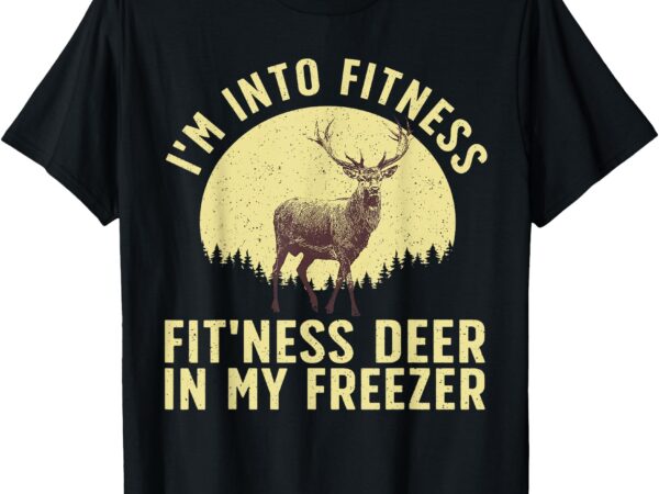 Funny deer hunting art for men women wildlife hunter hunting t-shirt