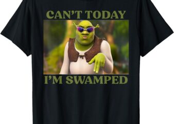 Funny Design Swamped Quote Tee ‘Can’t Today, I’m Swamped’ T-Shirt