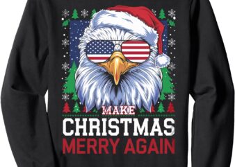 Funny Eagle Make Christmas Great Again Ugly Christmas Sweatshirt