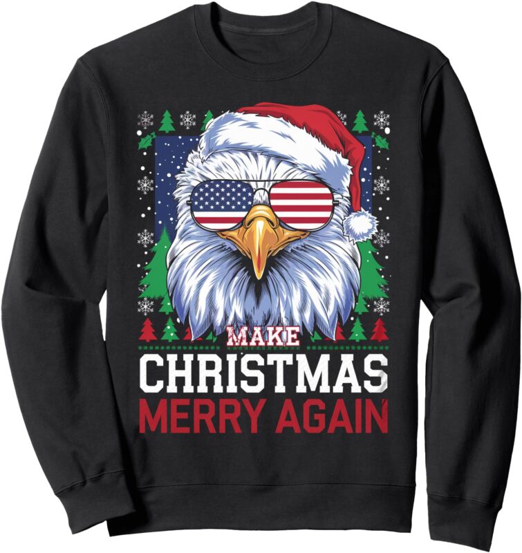 Funny Eagle Make Christmas Great Again Ugly Christmas Sweatshirt