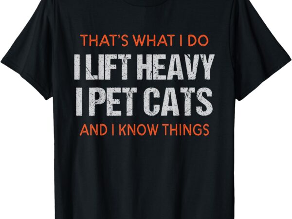 Funny gym workout weightlifting cat animal themed saying t-shirt