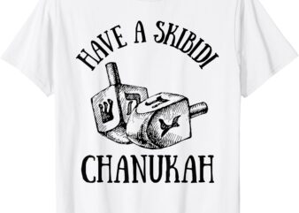 Funny Have a Skibidi Hanukah Chanukah Menorah Bruh Boys Kids T-Shirt