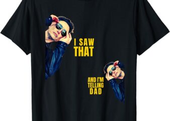 Funny! I SAW THAT And I’M TELLING DAD Jesus Meme Trump Elon T-Shirt