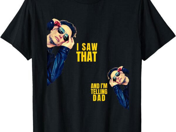 Funny! i saw that and i’m telling dad jesus meme trump elon t-shirt