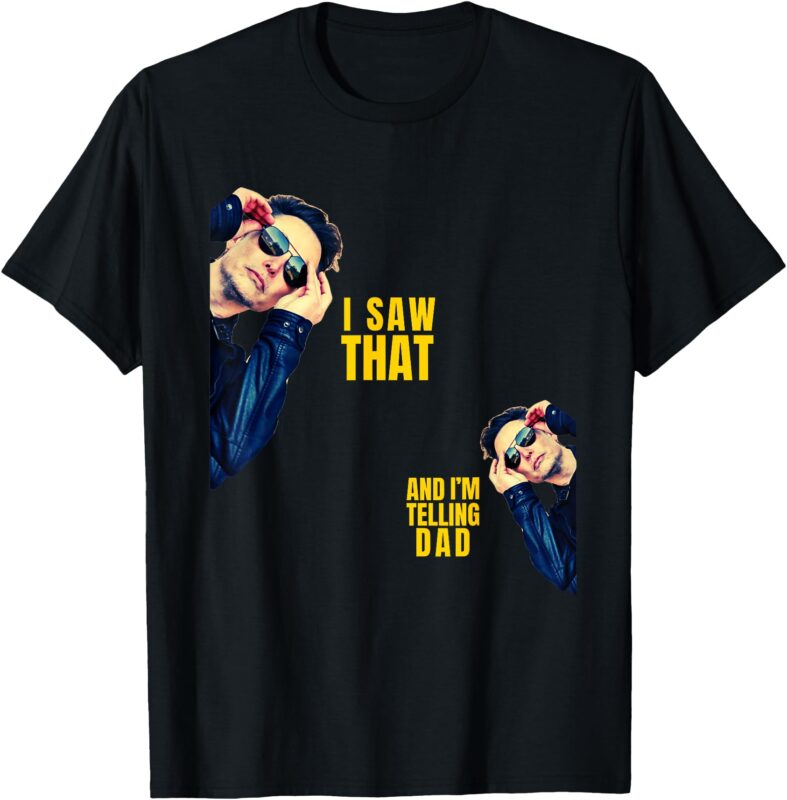 Funny! I SAW THAT And I’M TELLING DAD Jesus Meme Trump Elon T-Shirt