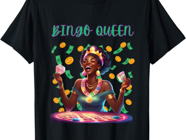 Funny, laughing bingo queen t-shirt