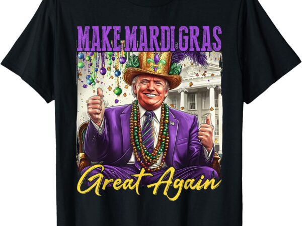 Funny mardi gras donald trump mardi gras american flag mens t-shirt