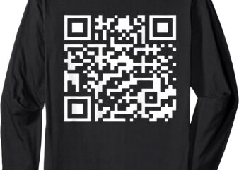 Funny QR President Trump 45_47 Tee Trump Dancing Code (back) Long Sleeve T-Shirt