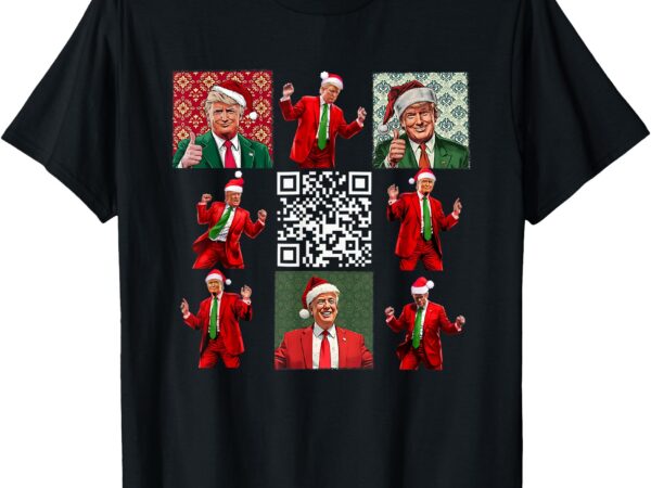 Funny qr president trump christmas dancing dance moves maga t-shirt