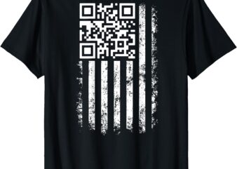 Funny QR Scan Me President Trump 45_47 Trump Dancing Code T-Shirt