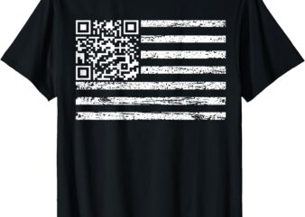 Funny Qr Scan Me President Dancing Code Usa Flag T-Shirt