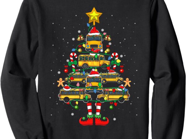 Funny school bus driver christmas tree shirt ugly sweater sweatshirt