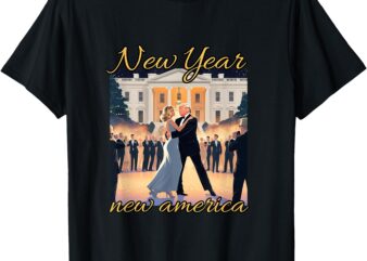 Funny Trump Dance New Year Eve Trump New Year Party 2025 T-Shirt