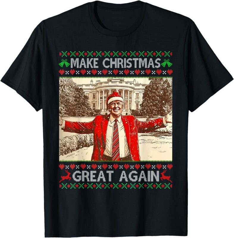 Funny Trump Make Christmas Great Again Xmas Family Pajamas T-Shirt