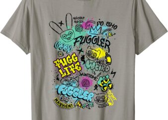 Funny Ugly Monsters Graffiti Tags T-Shirt