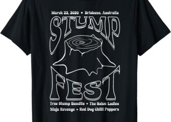 Funny Vintage Stumpfest Concert With the Tree Stump Bandits T-Shirt