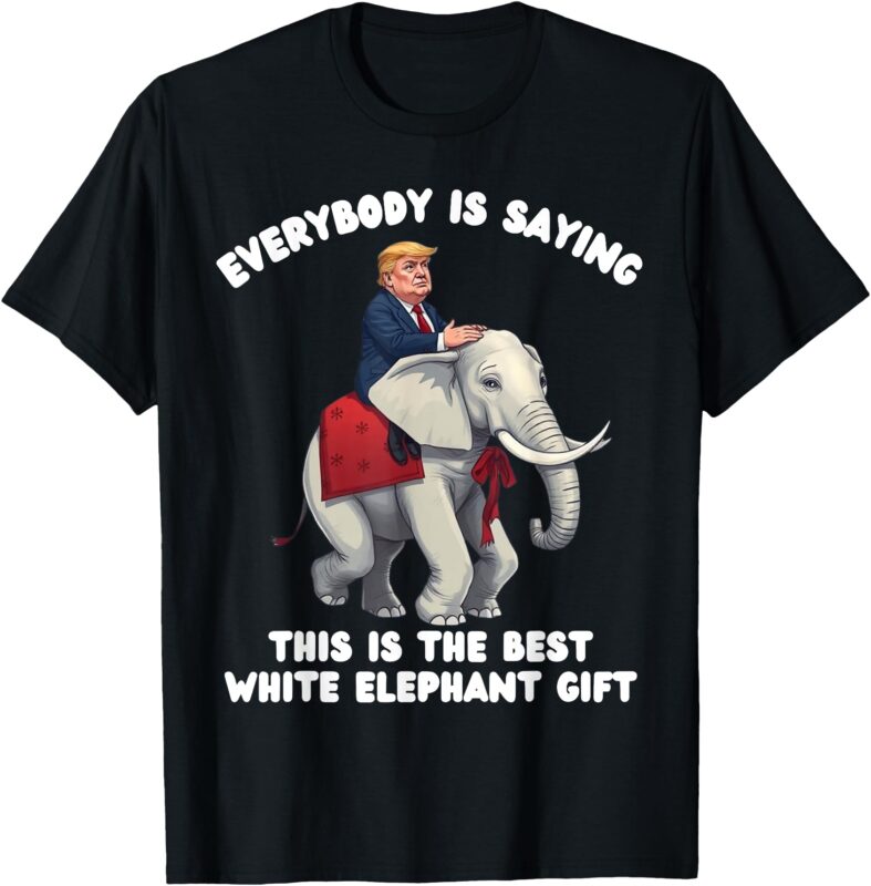 Funny White Elephant Gag Wrapped Elephant Dumb T-Shirt