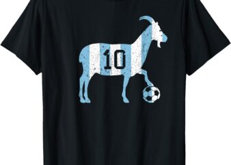 GOAT 10 Shirt for Men Women Kids _ Funny Football Soccer T-Shirt