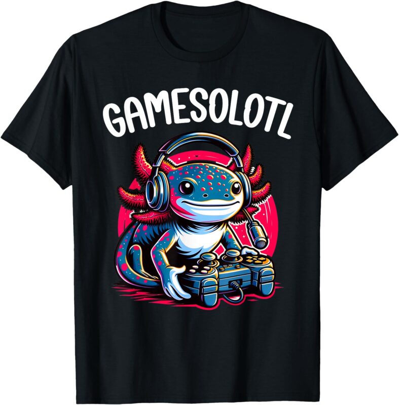 Gamesolotl Axolotl Gamer Anime Gifts Kawaii Boys Girls T-Shirt