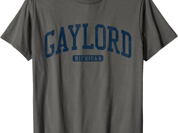 Gaylord michigan mi college university style blue t-shirt