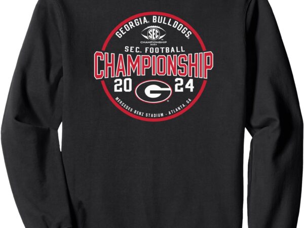 Georgia bulldogs sec championship 2024 football game black sweatshirt