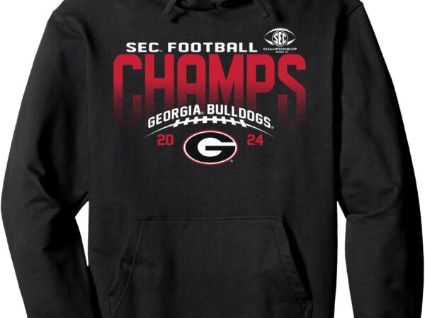 Georgia bulldogs sec champs 2024 football icon pullover hoodie t shirt design template