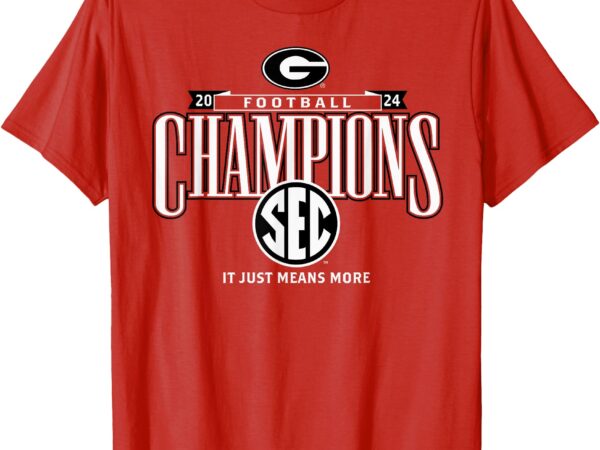 Georgia bulldogs sec champs 2024 football locker room red t-shirt