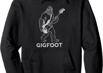 Gigfoot, Bigfoot Electric Bass Guitar Sasquatch Pullover Hoodie