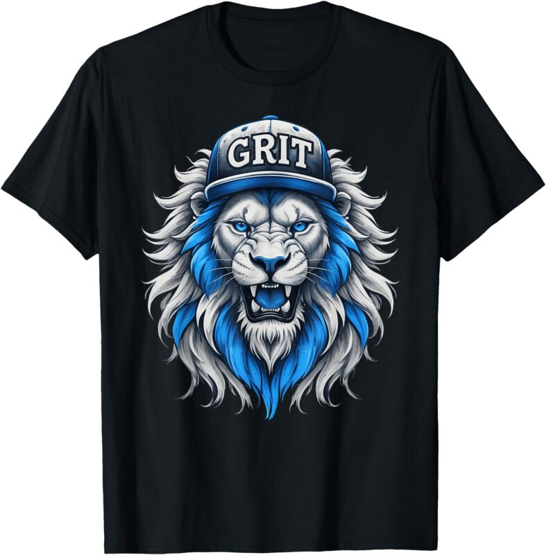 Grit Vintage Lion Lover Women Men Boy Kids T-Shirt