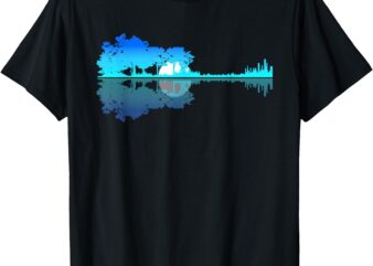 Guitar Lake Shadow Love Guitar Musician T-Shirt