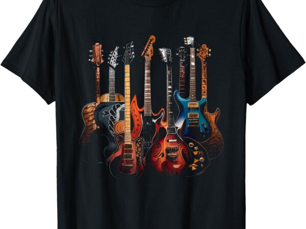 Guitar musician electric guitars player t-shirt