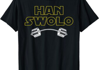 Han Swolo Gym Weightlifting Funny Nerdy Fitness T-Shirt