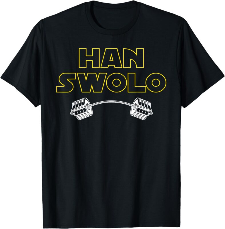 Han Swolo Gym Weightlifting Funny Nerdy Fitness T-Shirt