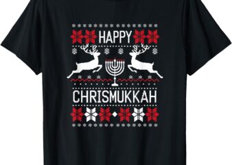 Happy Chrismukkah This is My Christmas Hanukkah Funny Cool T-Shirt