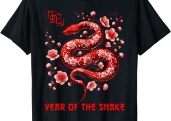 Happy Lunar New Year 2025 Year of The Snake Zodiac Sign T-Shirt