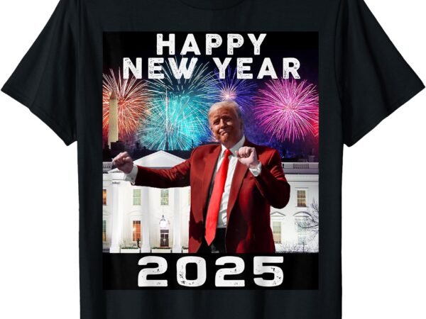 Happy new year 2025, boy girl funny trump t-shirt