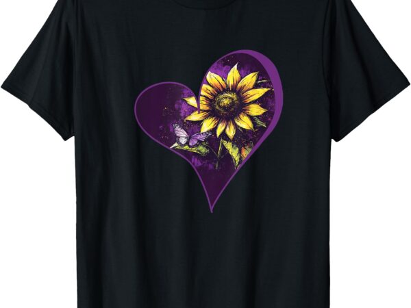 Heartfelt sunflower bloom t-shirt