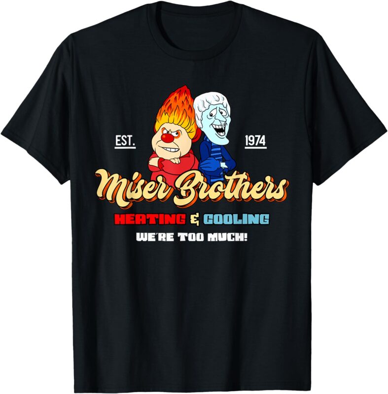 Heating & Cooling Brothers Christmas Retro T-Shirt