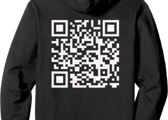 Hidden Message – QR Scan Code Adult Sarcasm Humor F-ck You Pullover Hoodie