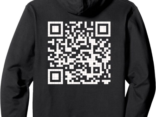 Hidden message – qr scan code adult sarcasm humor f-ck you pullover hoodie graphic t shirt