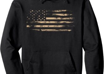 Hoodie Vintage USA Flags Patriotic Pullover Hoodie