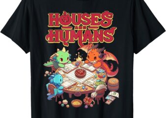 Houses and Humans Vintage 90s Funny Gamer Gaming T-Shirt