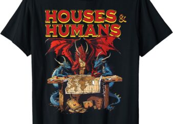 Houses and Humans Vintage Retro 90s Funny Gamer Gaming T-Shirt