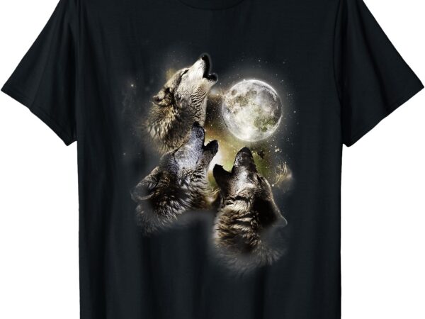 Howling in the moon, wolves, animal, wolf t-shirt